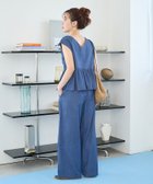 【フリークスストア/FREAK'S STORE】のレーヨンデニムノースリーブセットアップ(ブラウス・イージーパンツ)【限定展開】 人気、トレンドファッション・服の通販 founy(ファニー) ファッション Fashion レディースファッション Fashion for Women セットアップ Matching Sets レディースパンツ・ボトムス Pants & Trousers / Bottoms 2026年 2026 とろみ Fluid, Flowy Fabric セットアップ Set-Up, Coordinated Outfit デニム Denim, Jeans Material ペプラム Peplum, Flared Hem ワイド Wide, Wide Fit 切替 Switching, Contrast Panel 夏 Summer S/S・春夏 SS, Spring/Summer, Warm Season 楽ちん Easy Fit, Comfortable thumbnail サックスブルー|ID: prp329100004933596 ipo3291000000037030523