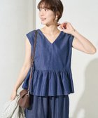 【フリークスストア/FREAK'S STORE】のレーヨンデニムノースリーブセットアップ(ブラウス・イージーパンツ)【限定展開】 人気、トレンドファッション・服の通販 founy(ファニー) ファッション Fashion レディースファッション Fashion for Women セットアップ Matching Sets レディースパンツ・ボトムス Pants & Trousers / Bottoms 2026年 2026 とろみ Fluid, Flowy Fabric セットアップ Set-Up, Coordinated Outfit デニム Denim, Jeans Material ペプラム Peplum, Flared Hem ワイド Wide, Wide Fit 切替 Switching, Contrast Panel 夏 Summer S/S・春夏 SS, Spring/Summer, Warm Season 楽ちん Easy Fit, Comfortable thumbnail ネイビー|ID: prp329100004933596 ipo3291000000037030524