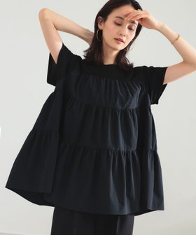 【デミルクス ビームス/Demi-Luxe BEAMS】のコンビ ティアード プルオーバー 人気、トレンドファッション・服の通販 founy(ファニー) ファッション Fashion レディースファッション Fashion for Women トップス・カットソー Cut & Sew Tops カジュアルプルオーバー・ニットトップス Pullovers & Knit Tops / Casual Pullovers おすすめ Recommended / Our Picks コンパクト Compact, Small Size コンビ Combo, Combination Style スラックス Slacks, Dress Pants タイトスカート Pencil Skirt, Tight Skirt ティアード Tiered, Tiered Style デニム Denim, Jeans Material ワイド Wide, Wide Fit 夏 Summer 春 Spring S/S・春夏 SS, Spring/Summer, Warm Season |ID:prp329100004933599