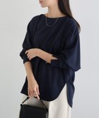 【アンドミー/andme】の梨地ポンチ ドルマン ブラウス 人気、トレンドファッション・服の通販 founy(ファニー) ファッション Fashion レディースファッション Fashion for Women トップス・カットソー Cut & Sew Tops シャツ・ブラウス・オフィスカジュアル Elegant Blouses & Button-Ups 洗える Machine Washable カットソー Cut and Sewn Top ジョーゼット Georgette, Semi-Sheer Fabric スリット Slit, Slit Detail 楽ちん Easy Fit, Comfortable エレガント 上品 Elegant thumbnail ネイビー|ID: prp329100004933602 ipo3291000000037030560