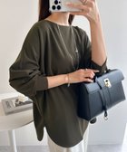 【アンドミー/andme】の梨地ポンチ ドルマン ブラウス 人気、トレンドファッション・服の通販 founy(ファニー) ファッション Fashion レディースファッション Fashion for Women トップス・カットソー Cut & Sew Tops シャツ・ブラウス・オフィスカジュアル Elegant Blouses & Button-Ups 洗える Machine Washable カットソー Cut and Sewn Top ジョーゼット Georgette, Semi-Sheer Fabric スリット Slit, Slit Detail 楽ちん Easy Fit, Comfortable エレガント 上品 Elegant thumbnail カーキ|ID: prp329100004933602 ipo3291000000037030561