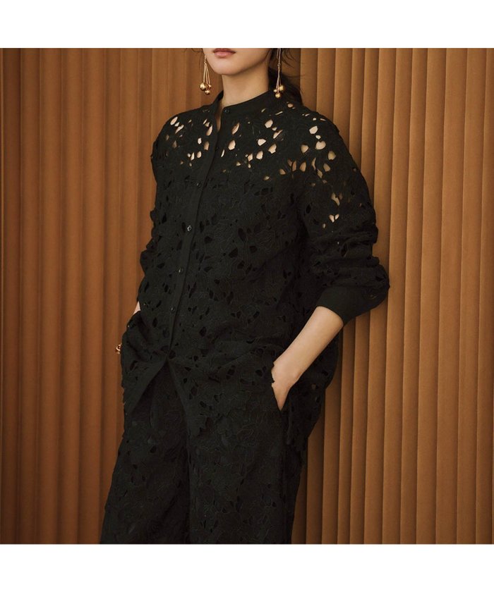 【その他のブランド/Other】の【2026SS】ケミカルレース スタンドネック ブラウス 長袖 オフィス インテリア・キッズ・メンズ・レディースファッション・服の通販 founy(ファニー) https://founy.com/ ファッション Fashion レディースファッション Fashion for Women トップス・カットソー Cut & Sew Tops シャツ・ブラウス・オフィスカジュアル Elegant Blouses & Button-Ups カフス Cuff Design ケミカル Chemical, Chemical Wash シンプル Simple, Minimal スタンド Stand Collar, Upright Stand 長袖 Long Sleeve, Full Sleeve フラワー Flower, Floral モチーフ Motif, Design Theme レース Lace, Lace Fabric 再入荷 Restock / Back in Stock エレガント 上品 Elegant 2026年 2026 |ID: prp329100004933610 ipo3291000000037030629