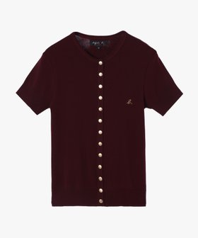 【アニエスベー ファム/agnes b. FEMME】のb. ロゴ刺繍 コットンニット 半袖 カーディガンプレッション Swing 人気、トレンドファッション・服の通販 founy(ファニー) ファッション Fashion レディースファッション Fashion for Women トップス・カットソー Cut & Sew Tops ニット Knit Tops & Sweaters カーディガン・羽織り Layered Style Cardigans フィット Fit, Slim Fit フランス France, French フロント Front, Front Design メタル Metal, Metal Parts ラウンド Round, Round Neck 半袖 Short Sleeve, Half Sleeve 定番 Standard, Basic Item |ID:prp329100004933620