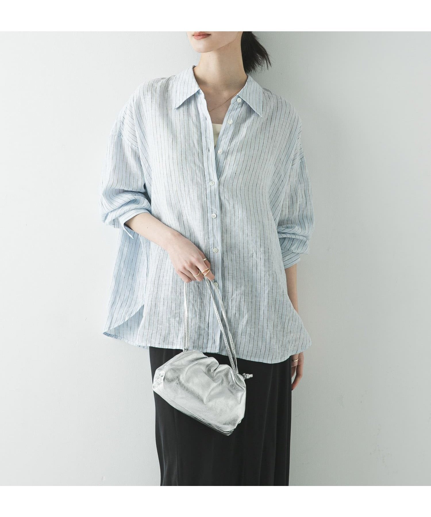 【アーバンリサーチ/URBAN RESEARCH】のリネン2WAYシャツ インテリア・キッズ・メンズ・レディースファッション・服の通販 founy(ファニー) 　ファッション　Fashion　レディースファッション　Fashion for Women　トップス・カットソー　Cut & Sew Tops　シャツ・ブラウス・オフィスカジュアル　Elegant Blouses & Button-Ups　春　Spring　カシュクール　Wrap Design　ストライプ　Stripe, Striped Pattern　デニム　Denim, Jeans Material　リネン　Linen, Linen Fabric　S/S・春夏　SS, Spring/Summer, Warm Season　おすすめ　Recommended / Our Picks　夏　Summer　2026年　2026　ブルー系その他|ID: prp329100004933622 ipo3291000000037030700