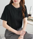 【ディスコート/Discoat】の【WEB限定】立体ジャガード5分袖 人気、トレンドファッション・服の通販 founy(ファニー) ファッション Fashion レディースファッション Fashion for Women トップス・カットソー Cut & Sew Tops インナー Innerwear キャミワンピース Cami Dress, Slip Dress コンパクト Compact, Small Size サロペット Overalls, Salopette シンプル Simple, Minimal デニム Denim, Jeans Material thumbnail ブラック|ID: prp329100004933624 ipo3291000000037030724