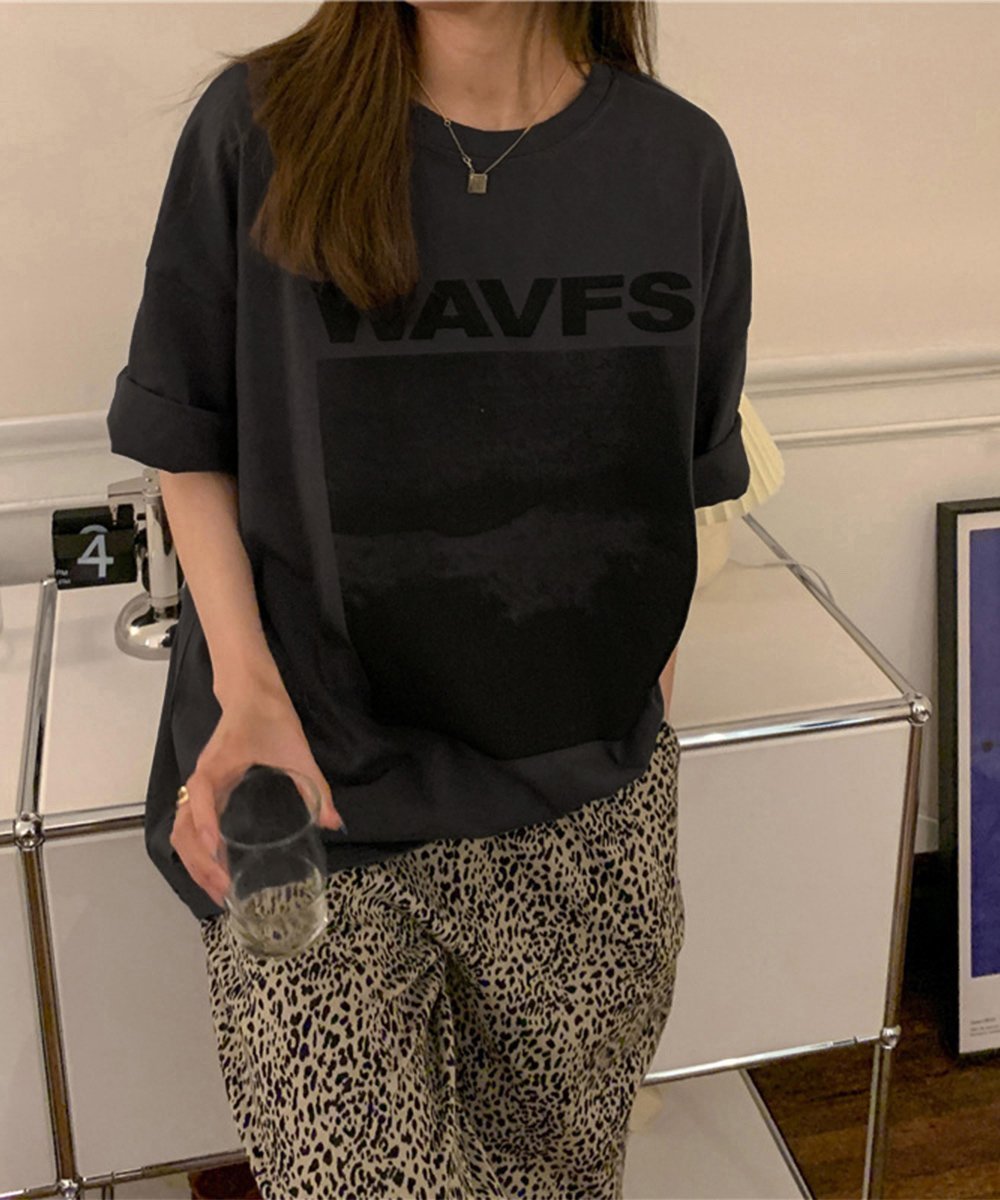 【ミニミニストア/miniministore】のロングtシャツ ビッグシルエットTシャツ インテリア・キッズ・メンズ・レディースファッション・服の通販 founy(ファニー) 　ファッション　Fashion　レディースファッション　Fashion for Women　トップス・カットソー　Cut & Sew Tops　シャツ・ブラウス・オフィスカジュアル　Elegant Blouses & Button-Ups　ロングTシャツ・Tシャツ　Longline T-Shirts & Tees　カットソー　Cut and Sewn Top　シンプル　Simple, Minimal　デニム　Denim, Jeans Material　トレンド　Trend, Trending Now　ビッグ　Big, Oversized　フロント　Front, Front Design　プリント　Print, Printed Pattern　ミドル　Middle Length, Mid Height　リラックス　Relax, Relaxed Fit　ロング　Long, Long-Length　半袖　Short Sleeve, Half Sleeve　夏　Summer　ダークグレー|ID: prp329100004933630 ipo3291000000037030754