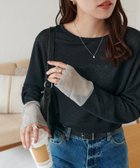 【ディスコート/Discoat】の【万能インナー/WEB限定】ラメシアー袖切替プルオーバー ブラックその他1|ID: prp329100004933631 ipo3291000000037331559