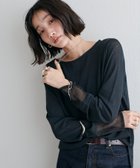 【ディスコート/Discoat】の【万能インナー/WEB限定】ラメシアー袖切替プルオーバー ブラック|ID: prp329100004933631 ipo3291000000037331560