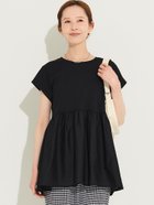 【コカ/COCA】のクルーネックドッキングギャザートップス 人気、トレンドファッション・服の通販 founy(ファニー) ファッション Fashion レディースファッション Fashion for Women トップス・カットソー Cut & Sew Tops 春 Spring カットソー Cut and Sewn Top ギャザー Gathered, Ruffled シンプル Simple, Minimal スリーブ Sleeve, Long Sleeve / Short Sleeve デニム Denim, Jeans Material ドッキング Docking, Mixed Material フレア Flare, Flared フレンチ French, French Style ポケット Pocket, Pocket Detail 半袖 Short Sleeve, Half Sleeve 夏 Summer ビジネス 仕事 通勤 Business / Work / Commuting 2026年 2026 thumbnail Black|ID: prp329100004933632 ipo3291000000037030768