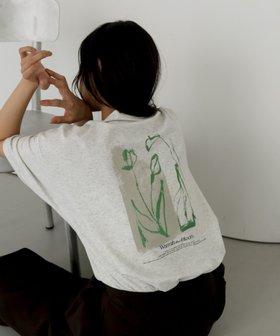 【ヘラム/hellam】の【hellam*pinmyself】フラワーアートTシャツ 人気、トレンドファッション・服の通販 founy(ファニー) ファッション Fashion レディースファッション Fashion for Women トップス・カットソー Cut & Sew Tops シャツ・ブラウス・オフィスカジュアル Elegant Blouses & Button-Ups ロングTシャツ・Tシャツ Longline T-Shirts & Tees コラボ Collaboration, Collab フラワー Flower, Floral |ID:prp329100004933644