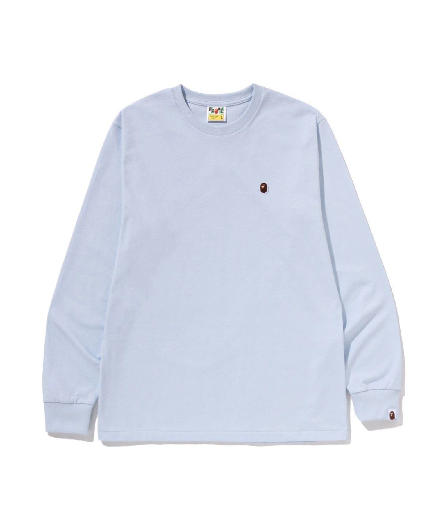 【ア ベイシング エイプ/A BATHING APE】のONE POINT LS TEE インテリア・キッズ・メンズ・レディースファッション・服の通販 founy(ファニー) 　ファッション　Fashion　レディースファッション　Fashion for Women　インナー　Innerwear　スリーブ　Sleeve, Long Sleeve / Short Sleeve　ロング　Long, Long-Length　ワンポイント　One Point, Statement Accent　SAX|ID: prp329100004933648 ipo3291000000037030862
