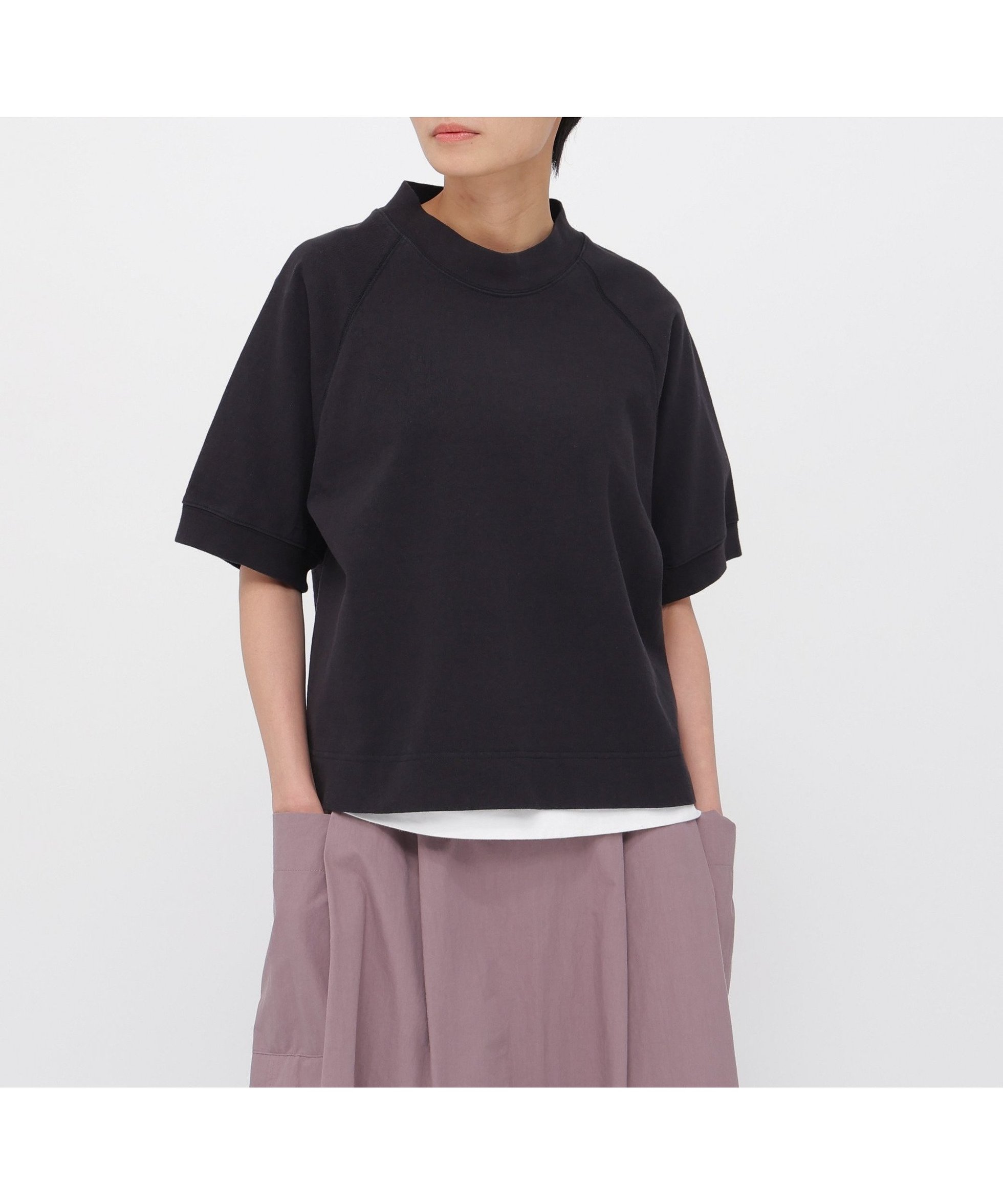 【マーガレットハウエル/MARGARET HOWELL】のDRY COTTON JERSEY TOP インテリア・キッズ・メンズ・レディースファッション・服の通販 founy(ファニー) 　ファッション　Fashion　レディースファッション　Fashion for Women　ワンピース　Dresses　スウェット / スエット　Sweatshirt, Sweatwear　BLACK|ID: prp329100004933650 ipo3291000000037030870