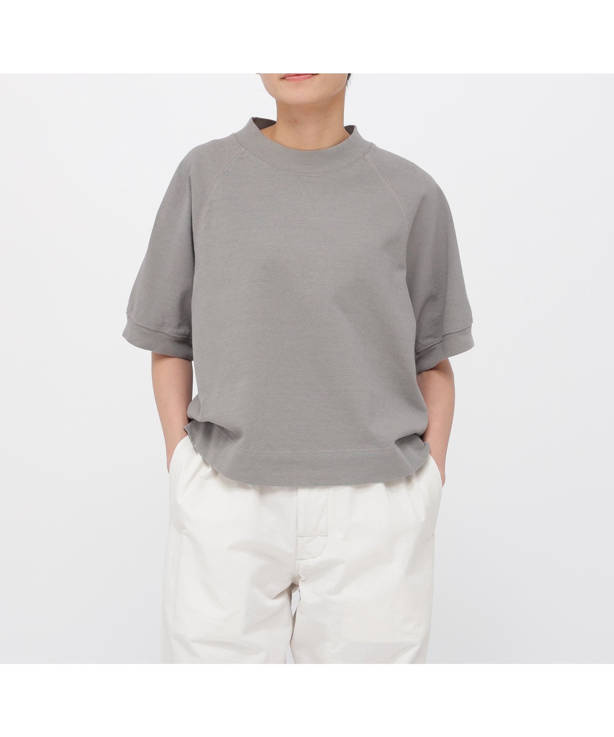 【マーガレットハウエル/MARGARET HOWELL】のDRY COTTON JERSEY TOP インテリア・キッズ・メンズ・レディースファッション・服の通販 founy(ファニー) 　ファッション　Fashion　レディースファッション　Fashion for Women　ワンピース　Dresses　スウェット / スエット　Sweatshirt, Sweatwear　GREY|ID: prp329100004933650 ipo3291000000037030871