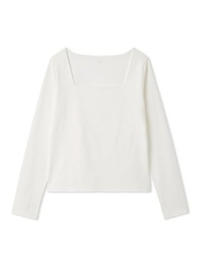 【フレイ アイディー/FRAY I.D】のスクエアネックTシャツ/接触冷感 人気、トレンドファッション・服の通販 founy(ファニー) ファッション Fashion レディースファッション Fashion for Women トップス・カットソー Cut & Sew Tops シャツ・ブラウス・オフィスカジュアル Elegant Blouses & Button-Ups ロングTシャツ・Tシャツ Longline T-Shirts & Tees インナー Innerwear シンプル Simple, Minimal スクエア Square, Square Shape スマート Smart, Elegant トレンド Trend, Trending Now ベーシック Basic, Essential ビジネス 仕事 通勤 Business / Work / Commuting |ID:prp329100004933652