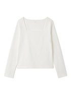 【フレイ アイディー/FRAY I.D】のスクエアネックTシャツ/接触冷感 人気、トレンドファッション・服の通販 founy(ファニー) ファッション Fashion レディースファッション Fashion for Women トップス・カットソー Cut & Sew Tops シャツ・ブラウス・オフィスカジュアル Elegant Blouses & Button-Ups ロングTシャツ・Tシャツ Longline T-Shirts & Tees インナー Innerwear シンプル Simple, Minimal スクエア Square, Square Shape スマート Smart, Elegant トレンド Trend, Trending Now ベーシック Basic, Essential ビジネス 仕事 通勤 Business / Work / Commuting thumbnail WHT[001]|ID: prp329100004933652 ipo3291000000037030879