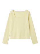 【フレイ アイディー/FRAY I.D】のスクエアネックTシャツ/接触冷感 人気、トレンドファッション・服の通販 founy(ファニー) ファッション Fashion レディースファッション Fashion for Women トップス・カットソー Cut & Sew Tops シャツ・ブラウス・オフィスカジュアル Elegant Blouses & Button-Ups ロングTシャツ・Tシャツ Longline T-Shirts & Tees インナー Innerwear シンプル Simple, Minimal スクエア Square, Square Shape スマート Smart, Elegant トレンド Trend, Trending Now ベーシック Basic, Essential ビジネス 仕事 通勤 Business / Work / Commuting thumbnail YEL[032]|ID: prp329100004933652 ipo3291000000037030881