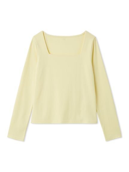 【フレイ アイディー/FRAY I.D】のスクエアネックTシャツ/接触冷感 インテリア・キッズ・メンズ・レディースファッション・服の通販 founy(ファニー) 　ファッション　Fashion　レディースファッション　Fashion for Women　トップス・カットソー　Cut & Sew Tops　シャツ・ブラウス・オフィスカジュアル　Elegant Blouses & Button-Ups　ロングTシャツ・Tシャツ　Longline T-Shirts & Tees　インナー　Innerwear　シンプル　Simple, Minimal　スクエア　Square, Square Shape　スマート　Smart, Elegant　トレンド　Trend, Trending Now　ベーシック　Basic, Essential　ビジネス 仕事 通勤　Business / Work / Commuting　YEL[032]|ID: prp329100004933652 ipo3291000000037030881