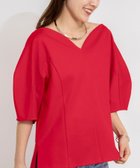 【ノーリーズ/NOLLEY'S】の【WEB限定】ウォッシャブルハートネックカットソー 人気、トレンドファッション・服の通販 founy(ファニー) ファッション Fashion レディースファッション Fashion for Women トップス・カットソー Cut & Sew Tops カットソー・ベーシックTシャツ Cut-and-Sewn Tops / Stretch Tees & Basics スリーブ Sleeve, Long Sleeve / Short Sleeve デコルテ Décolleté, Neckline バランス Balance, Style Balance おすすめ Recommended / Our Picks 2026年 2026 thumbnail レッド|ID: prp329100004933655 ipo3291000000037030894