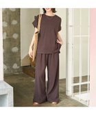 【フリークスストア/FREAK'S STORE】の限定展開 ハイツイスト フレンチ スリーブ セットアップ(Tシャツ・ワイドパンツ) ブラウン|ID: prp329100004933664 ipo3291000000037337347