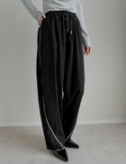 【リエディ/Re:EDIT】の撥水加工パラコードバレルレッグパンツ ブラック×ホワイト|ID: prp329100004933685 ipo3291000000037031051