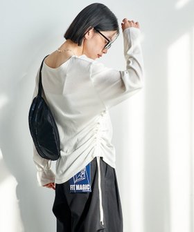 【フリークスストア/FREAK'S STORE】のカシミヤ入り ガーゼフライス ルーズ ボートネック ロンT 人気、トレンドファッション・服の通販 founy(ファニー) ファッション Fashion レディースファッション Fashion for Women トップス・カットソー Cut & Sew Tops ロングTシャツ・Tシャツ Longline T-Shirts & Tees 春 Spring シアー Sheer, See-Through シャーリング Shirring, Ruched シンプル Simple, Minimal トレンド Trend, Trending Now 定番 Standard, Basic Item ルーズ Loose, Oversized S/S・春夏 SS, Spring/Summer, Warm Season おすすめ Recommended / Our Picks 夏 Summer エレガント 上品 Elegant 2026年 2026 |ID:prp329100004933686