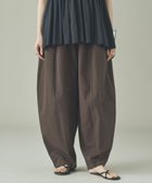 【カレンソロジー/Curensology】のコットンリネンドロストパンツ 人気、トレンドファッション・服の通販 founy(ファニー) ファッション Fashion レディースファッション Fashion for Women パンツ Pants & Trousers エレガント 上品 Elegant バランス Balance, Style Balance フィット Fit, Slim Fit ミリタリー Military, Army Style リネン Linen, Linen Fabric ワイド Wide, Wide Fit thumbnail ダークブラウン|ID: prp329100004933692 ipo3291000000037031087