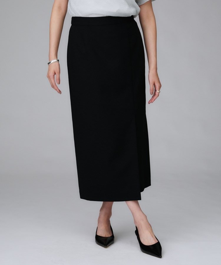 【アンタイトル/UNTITLED】の【セットアップ可/洗える】スラブナロースカート インテリア・キッズ・メンズ・レディースファッション・服の通販 founy(ファニー) 　ファッション　Fashion　レディースファッション　Fashion for Women　セットアップ　Matching Sets　スカート・ミニ/ミディ/マキシ　Skirts / Mini, Midi & Maxi Skirts　オックス　Oxford Fabric　シンプル　Simple, Minimal　ストレッチ　Stretch, Stretchy Fabric　スマート　Smart, Elegant　セットアップ　Set-Up, Coordinated Outfit　フロント　Front, Front Design　ポケット　Pocket, Pocket Detail　リラックス　Relax, Relaxed Fit　エレガント 上品　Elegant　洗える　Machine Washable　ブラック|ID: prp329100004933704 ipo3291000000037031134