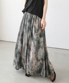 【ラジュール/Lajour】のニュアンスプリント シフォン フレアスカート グリーン|ID: prp329100004933706 ipo3291000000037149652