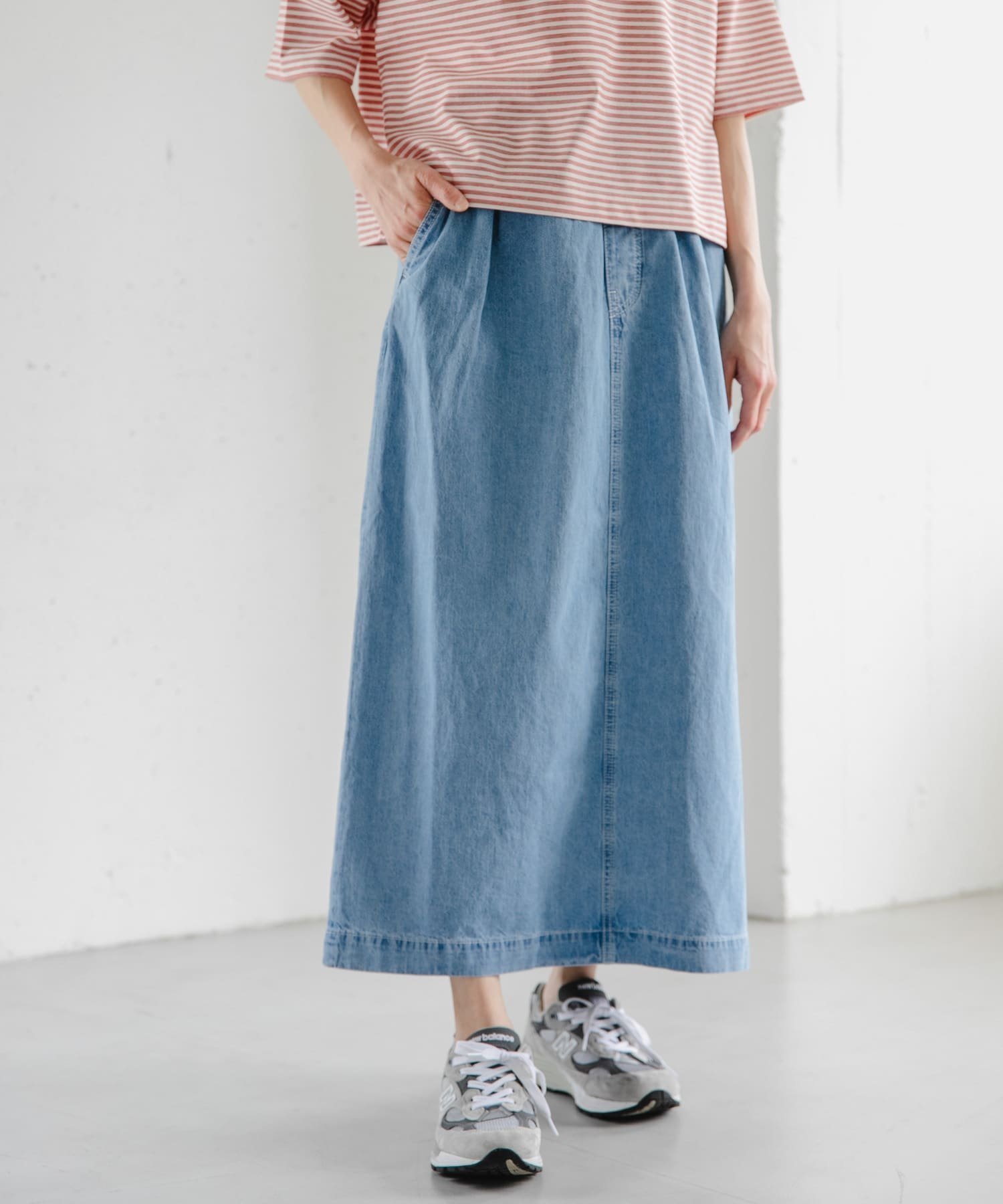 【アーバンリサーチ ドアーズ/URBAN RESEARCH DOORS】のFORK SPOON 綿麻デニムスカート 人気、トレンドファッション・服の通販 founy(ファニー) 　ファッション　Fashion　レディースファッション　Fashion for Women　スカート　Skirts　デニムスカート・カジュアルスカート　Denim Skirts　デニム　Denim, Jeans Material　ドローストリング　Drawstring, Pull Cord　定番　Standard, Basic Item　ネップ　Nepp, Slub Yarn　人気　Popular, Best Seller　ベーシック　Basic, Essential　S/S・春夏　SS, Spring/Summer, Warm Season　夏　Summer　2026年　2026　 other-1|ID: prp329100004933714 ipo3291000000037031176
