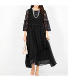 【アッドルージュ/AddRouge】のレース八分袖 ドレス ワンピース ロング丈 結婚式 演奏会 お呼ばれ 人気、トレンドファッション・服の通販 founy(ファニー) ファッション Fashion レディースファッション Fashion for Women ワンピース Dresses フォーマル・パーティードレス・結婚式用ドレス Elegant & Casual Dresses エレガント 上品 Elegant 切替 Switching, Contrast Panel シフォン Chiffon, Lightweight Fabric スカラップ Scallop, Scalloped Edge ドレス Dress, One-Piece 定番 Standard, Basic Item フォーマル Formal, Dressy ベーシック Basic, Essential ラウンド Round, Round Neck レース Lace, Lace Fabric ロング Long, Long-Length 再入荷 Restock / Back in Stock おすすめ Recommended / Our Picks セレモニー Ceremony 結婚式 Wedding thumbnail bkl/ブラック|ID: prp329100004933721 ipo3291000000037031213