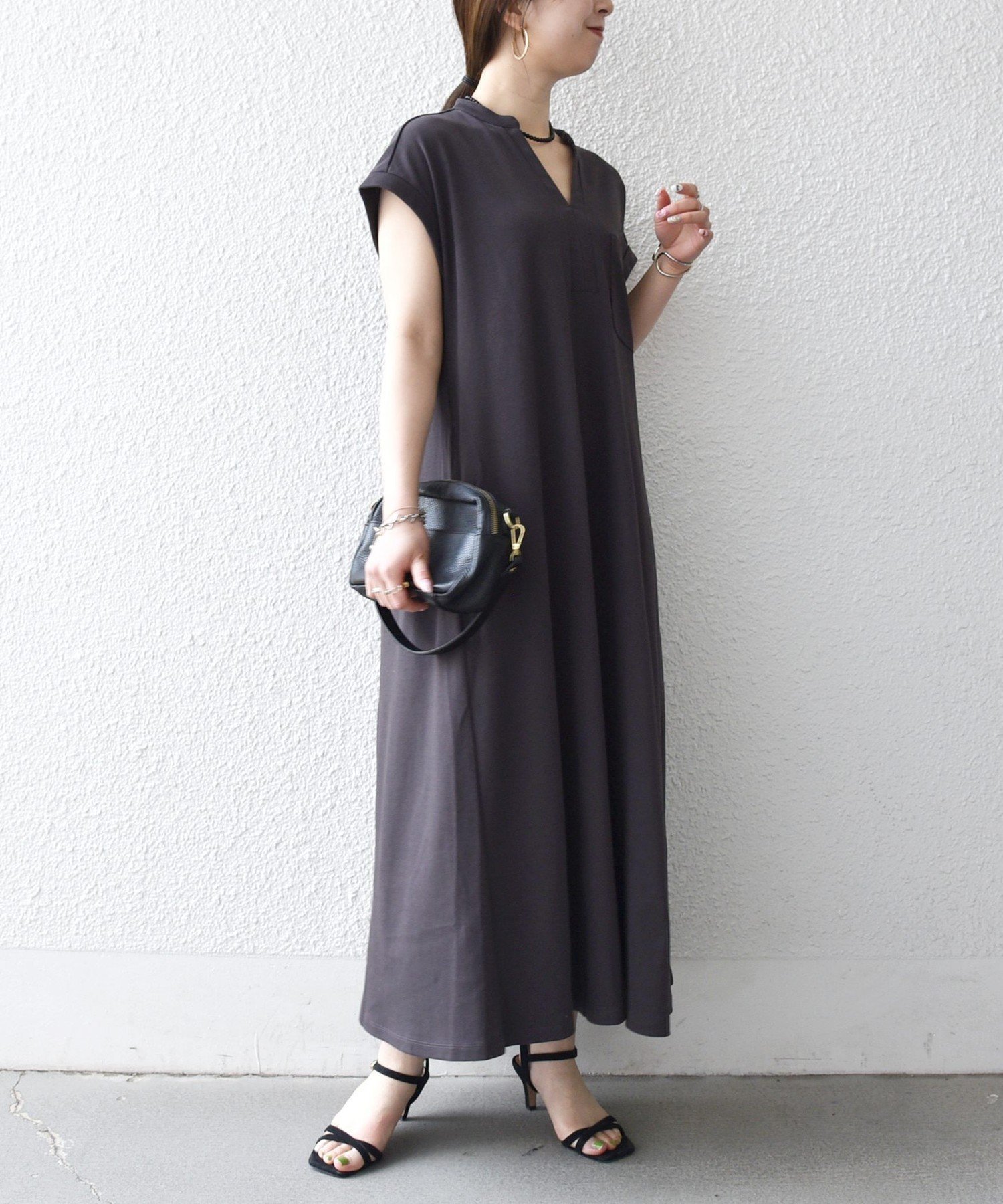 【シップス フォー ウィメン/SHIPS】のSHIPS any 接触冷感/汗染み防止加工/洗濯機可能 スキッパー Aライン ワンピース インテリア・キッズ・メンズ・レディースファッション・服の通販 founy(ファニー) 　ファッション　Fashion　レディースファッション　Fashion for Women　ワンピース　Dresses　洗える　Machine Washable　サンダル　Sandals, Summer Shoes　シャツワンピ　Shirt Dress, Shirt One-Piece　ジャケット　Jacket, Outerwear　スキッパー　Skipper, Open Collar　スリーブ　Sleeve, Long Sleeve / Short Sleeve　フレンチ　French, French Style　おすすめ　Recommended / Our Picks　旅行　Travel　2026年　2026　グレー系その他|ID: prp329100004933724 ipo3291000000037031226