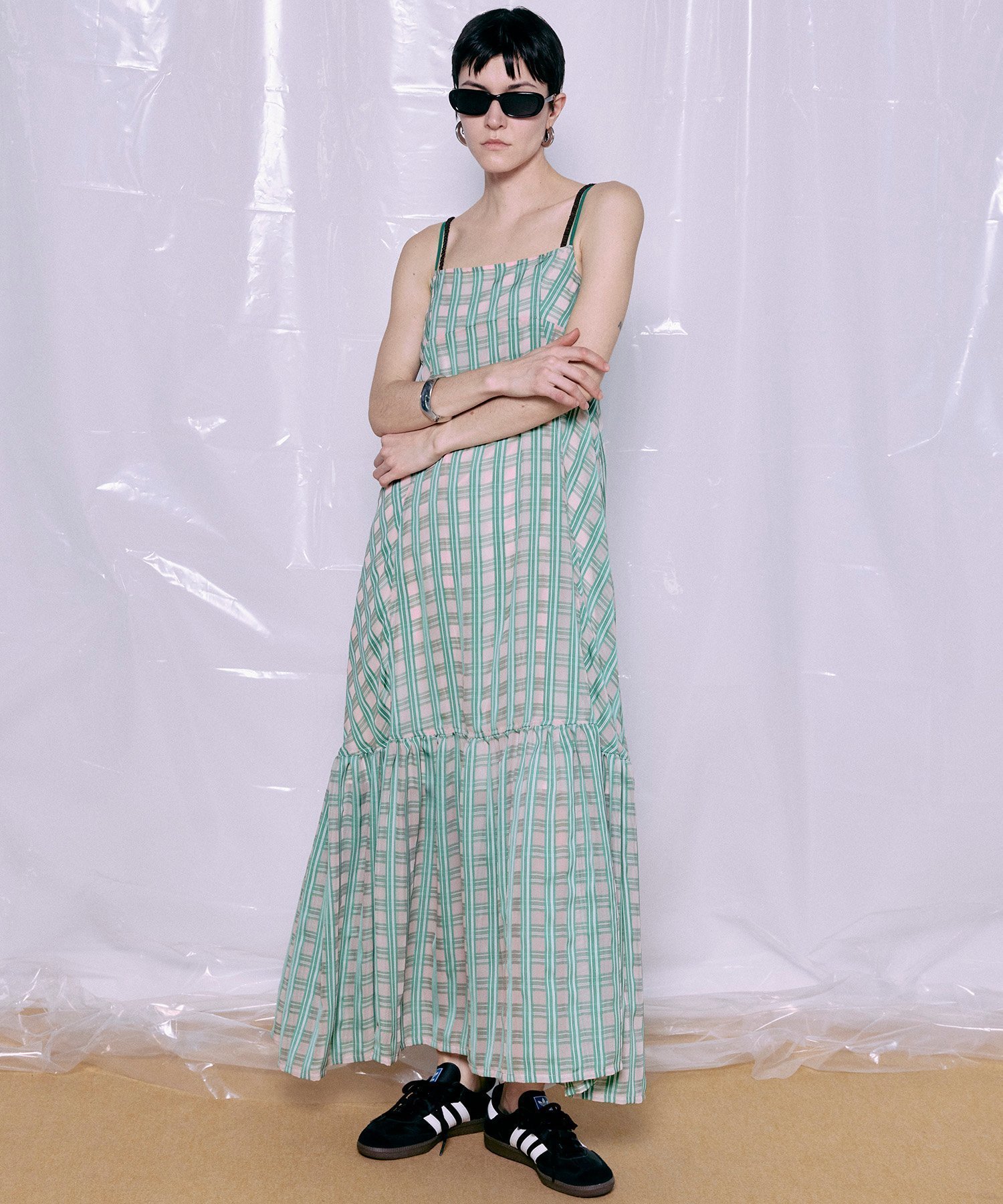 【メゾンスペシャル/MAISON SPECIAL】のMulti Check Cami Dress / マルチチェックキャミワンピース インテリア・キッズ・メンズ・レディースファッション・服の通販 founy(ファニー) 　ファッション　Fashion　レディースファッション　Fashion for Women　ワンピース　Dresses　フォーマル・パーティードレス・結婚式用ドレス　Elegant & Casual Dresses　キャミソールワンピース　Camisole Dresses　キャミワンピース　Cami Dress, Slip Dress　チェック　Check, Plaid, Tartan　夏　Summer　GRN|ID: prp329100004933725 ipo3291000000037031230