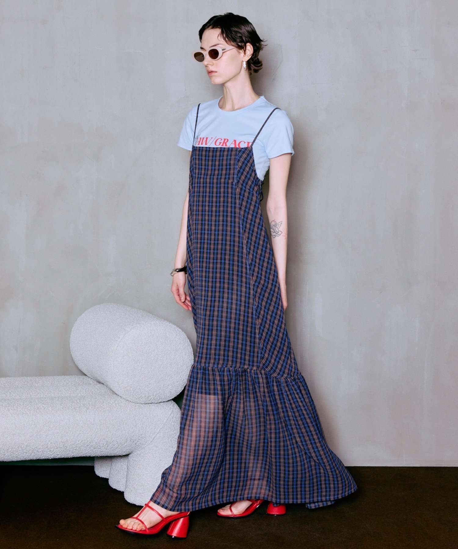 【メゾンスペシャル/MAISON SPECIAL】のMulti Check Cami Dress / マルチチェックキャミワンピース インテリア・キッズ・メンズ・レディースファッション・服の通販 founy(ファニー) 　ファッション　Fashion　レディースファッション　Fashion for Women　ワンピース　Dresses　フォーマル・パーティードレス・結婚式用ドレス　Elegant & Casual Dresses　キャミソールワンピース　Camisole Dresses　キャミワンピース　Cami Dress, Slip Dress　チェック　Check, Plaid, Tartan　夏　Summer　BLU|ID: prp329100004933725 ipo3291000000037031231