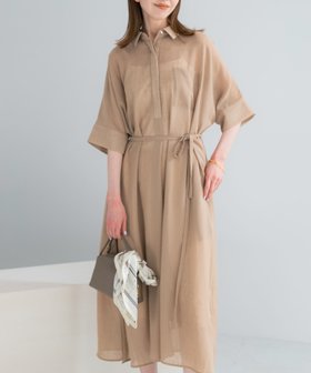 【アーバンリサーチ ロッソ/URBAN RESEARCH ROSSO】のセミシアー5分袖シャツワンピース 人気、トレンドファッション・服の通販 founy(ファニー) ファッション Fashion レディースファッション Fashion for Women ワンピース Dresses シャツワンピース / 1枚で着映えコーデ Shirt Dresses パッチ Patch, Appliqué ペチコート Petticoat, Underskirt ポケット Pocket, Pocket Detail リボン Ribbon, Bow リラックス Relax, Relaxed Fit S/S・春夏 SS, Spring/Summer, Warm Season 夏 Summer 2026年 2026 |ID:prp329100004933731