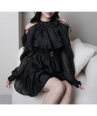 【リップサービス/LIP SERVICE】のLIP SERVICE/ティアードフレアエアリーワンピース 人気、トレンドファッション・服の通販 founy(ファニー) ファッション Fashion レディースファッション Fashion for Women ワンピース Dresses おすすめ Recommended / Our Picks エアリー Airy Texture ガーリー Girly, Feminine Style サンダル Sandals, Summer Shoes シフォン Chiffon, Lightweight Fabric ショルダー Shoulder, Shoulder Strap チュニック Tunic, Long Top ティアード Tiered, Tiered Style バランス Balance, Style Balance ブラウジング Blouson Silhouette, Cinched Waist リボン Ribbon, Bow thumbnail ブラック|ID: prp329100004933733 ipo3291000000037031265