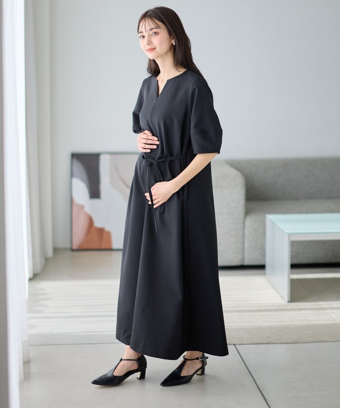 【その他のブランド/Other】のランタンスリーブウエストリボン付きワンピース(マタニティ/授乳服)授乳口付き 授乳楽々 妊婦服 産前・産後対応 インテリア・キッズ・メンズ・レディースファッション・服の通販 founy(ファニー) https://founy.com/ ファッション Fashion レディースファッション Fashion for Women ワンピース Dresses スリーブ Sleeve, Long Sleeve / Short Sleeve フロント Front, Front Design ポケット Pocket, Pocket Detail |ID: prp329100004933735 ipo3291000000037031274