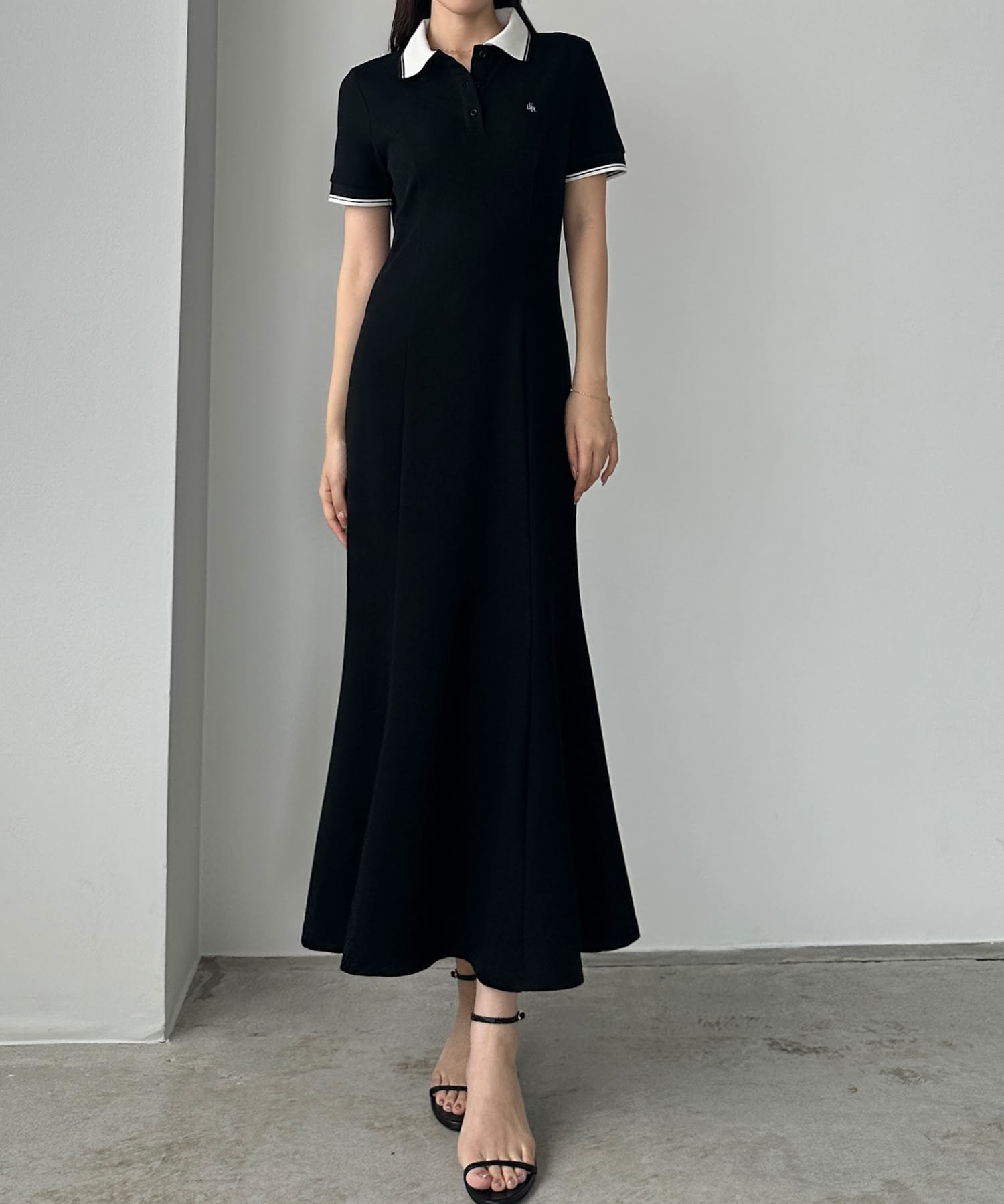 【ジュノア/JUNOAH】のLouere 【選べる】ポロワンピース(セミフレア/Iライン) インテリア・キッズ・メンズ・レディースファッション・服の通販 founy(ファニー) 　ファッション　Fashion　レディースファッション　Fashion for Women　ワンピース　Dresses　フレア　Flare, Flared　マーメイド　Mermaid, Fishtail Silhouette　Cブラック|ID: prp329100004933741 ipo3291000000037031312