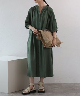 【リラクロ/relaclo】のmitis/綿麻ミックス 襟プリーツシャツワンピース 人気、トレンドファッション・服の通販 founy(ファニー) ファッション Fashion レディースファッション Fashion for Women ワンピース Dresses シャツワンピース / 1枚で着映えコーデ Shirt Dresses プリーツ Pleats, Pleated ミックス Mix, Mixed Style ワイド Wide, Wide Fit 羽織 Haori, Light Jacket |ID:prp329100004933742