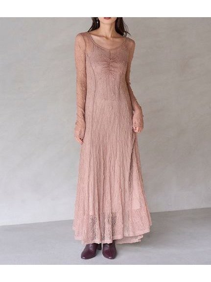 【スナイデル/SNIDEL】のフロントギャザーレースドレス インテリア・キッズ・メンズ・レディースファッション・服の通販 founy(ファニー) 　ファッション　Fashion　レディースファッション　Fashion for Women　ワンピース　Dresses　フォーマル・パーティードレス・結婚式用ドレス　Elegant & Casual Dresses　インナー　Innerwear　ウェーブ　Wavy Pattern　エレガント 上品　Elegant　オケージョン　Occasion Wear　クラッチ　Clutch, Clutch Bag　今季　This Season, Current Season　ジャケット　Jacket, Outerwear　ジュエリー　Jewelry, Accessories　ストレッチ　Stretch, Stretchy Fabric　スマート　Smart, Elegant　デコルテ　Décolleté, Neckline　ドレス　Dress, One-Piece　パターン　Pattern, Design Print　フィット　Fit, Slim Fit　フレア　Flare, Flared　リュクス　Luxury, Elegant, High-End, Chic　リラックス　Relax, Relaxed Fit　レース　Lace, Lace Fabric　ロング　Long, Long-Length　おすすめ　Recommended / Our Picks　PBEG[036]|ID: prp329100004933745 ipo3291000000037031333