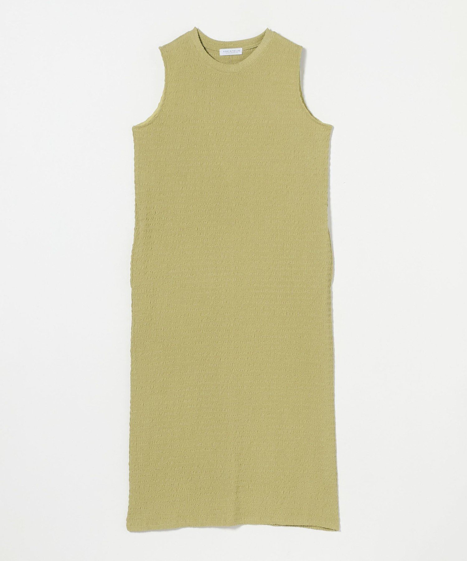 【ユナイテッドアローズ/UNITED ARROWS】のシャーリング ノースリーブワンピース A DAY IN THE LIFE インテリア・キッズ・メンズ・レディースファッション・服の通販 founy(ファニー) 　ファッション　Fashion　レディースファッション　Fashion for Women　ワンピース　Dresses　洗える　Machine Washable　カットソー　Cut and Sewn Top　カーディガン　Cardigan, Knitwear　シャーリング　Shirring, Ruched　スリット　Slit, Slit Detail　ノースリーブ　Sleeveless, No-Sleeve　ポケット　Pocket, Pocket Detail　リラックス　Relax, Relaxed Fit　ロング　Long, Long-Length　アウトレット　Outlet / Clearance　おすすめ　Recommended / Our Picks　夏　Summer　YELLOW|ID: prp329100004933746 ipo3291000000037031337