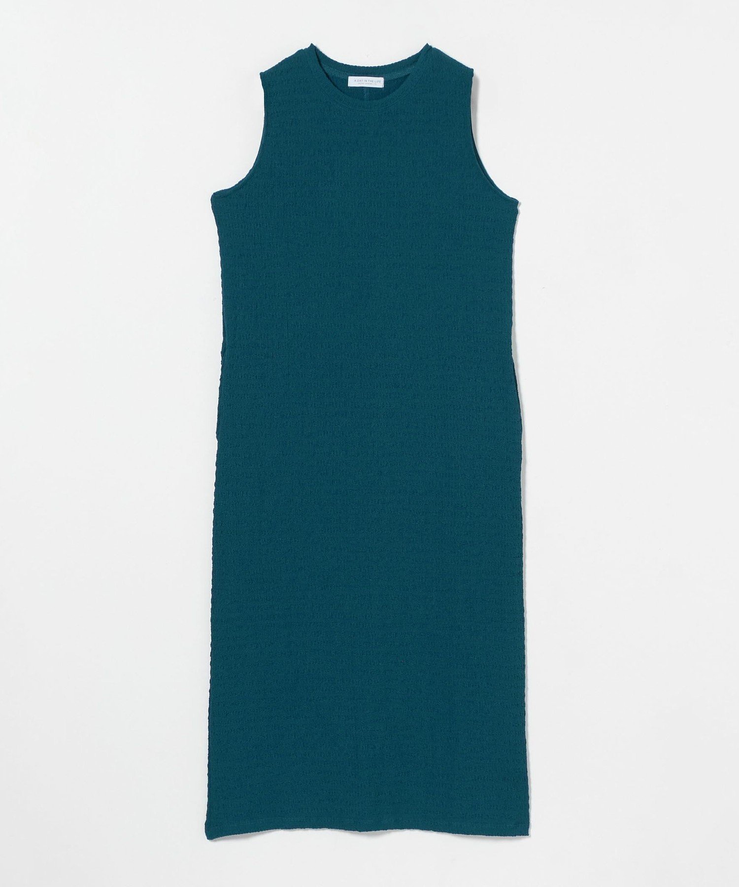 【ユナイテッドアローズ/UNITED ARROWS】のシャーリング ノースリーブワンピース A DAY IN THE LIFE インテリア・キッズ・メンズ・レディースファッション・服の通販 founy(ファニー) 　ファッション　Fashion　レディースファッション　Fashion for Women　ワンピース　Dresses　洗える　Machine Washable　カットソー　Cut and Sewn Top　カーディガン　Cardigan, Knitwear　シャーリング　Shirring, Ruched　スリット　Slit, Slit Detail　ノースリーブ　Sleeveless, No-Sleeve　ポケット　Pocket, Pocket Detail　リラックス　Relax, Relaxed Fit　ロング　Long, Long-Length　アウトレット　Outlet / Clearance　おすすめ　Recommended / Our Picks　夏　Summer　TURQUOISE|ID: prp329100004933746 ipo3291000000037031338