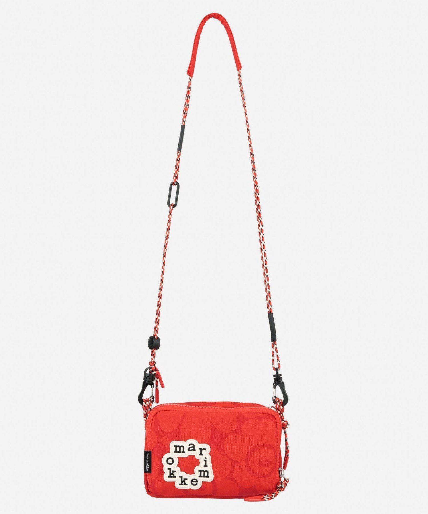 【マリメッコ/marimekko】のIloisa Mini Unikko ショルダーバッグ インテリア・キッズ・メンズ・レディースファッション・服の通販 founy(ファニー) 　ファッション　Fashion　レディースファッション　Fashion for Women　バッグ　Bags　コンパクト　Compact, Small Size　サークル　Circle, Round Design　ジップ　Zip, Zipper　スタイリッシュ　Stylish, Fashionable　フォルム　Silhouette, Form　ポケット　Pocket, Pocket Detail　レッド×ダークレッド|ID: prp329100004933754 ipo3291000000037031366