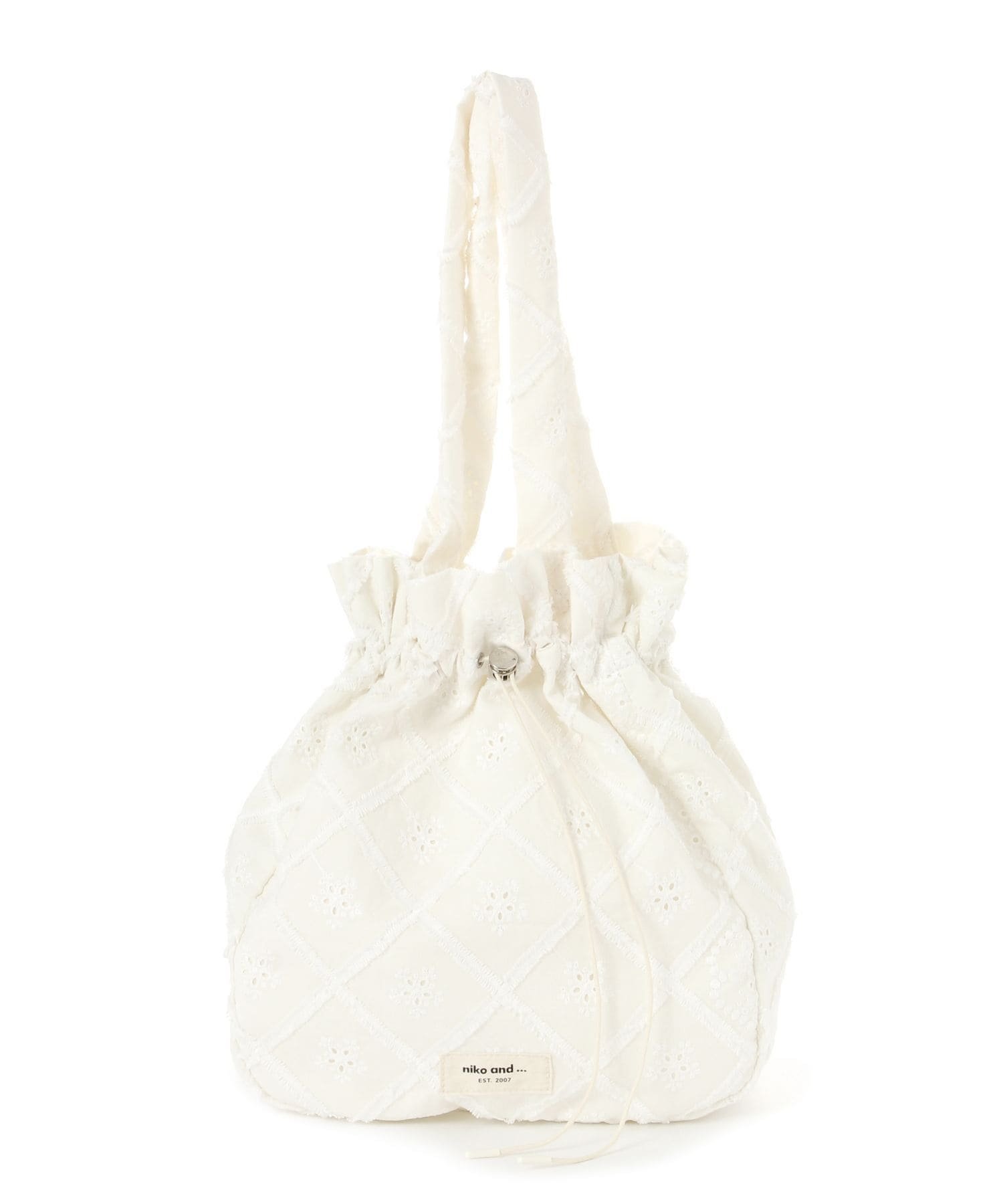 【ニコアンド/niko and】のオリジナルレーストートバッグ インテリア・キッズ・メンズ・レディースファッション・服の通販 founy(ファニー) 　ファッション　Fashion　レディースファッション　Fashion for Women　バッグ　Bags　イエロー　Yellow　今季　This Season, Current Season　巾着　Drawstring Bag, Kinchaku　シンプル　Simple, Minimal　財布　Wallet, Purse　フォルム　Silhouette, Form　ベーシック　Basic, Essential　ポケット　Pocket, Pocket Detail　ポーチ　Pouch, Small Case　レース　Lace, Lace Fabric　旅行　Travel　ビジネス 仕事 通勤　Business / Work / Commuting　ナチュラル|ID: prp329100004933769 ipo3291000000037031439