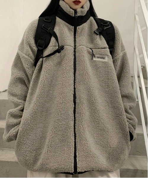 【アイモハ/aimoha】のaimoha - select -/ユニセックスボアジャケット インテリア・キッズ・メンズ・レディースファッション・服の通販 founy(ファニー) 　ファッション　Fashion　レディースファッション　Fashion for Women　アウター　Coat / Outerwear Collection　レディースジャケット・軽アウター　Jackets　シンプル　Simple, Minimal　ジャケット　Jacket, Outerwear　ヒョウ　Leopard, Animal Print　人気　Popular, Best Seller　ビジネス 仕事 通勤　Business / Work / Commuting　グレー|ID: prp329100004933818 ipo3291000000037031618