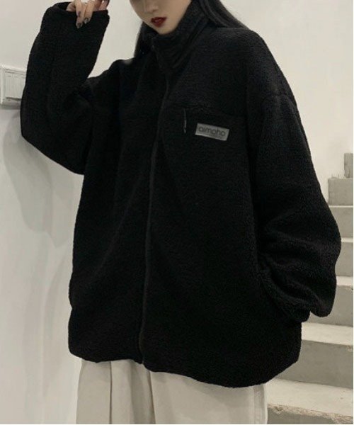 【アイモハ/aimoha】のaimoha - select -/ユニセックスボアジャケット インテリア・キッズ・メンズ・レディースファッション・服の通販 founy(ファニー) 　ファッション　Fashion　レディースファッション　Fashion for Women　アウター　Coat / Outerwear Collection　レディースジャケット・軽アウター　Jackets　シンプル　Simple, Minimal　ジャケット　Jacket, Outerwear　ヒョウ　Leopard, Animal Print　人気　Popular, Best Seller　ビジネス 仕事 通勤　Business / Work / Commuting　ブラック|ID: prp329100004933818 ipo3291000000037031620