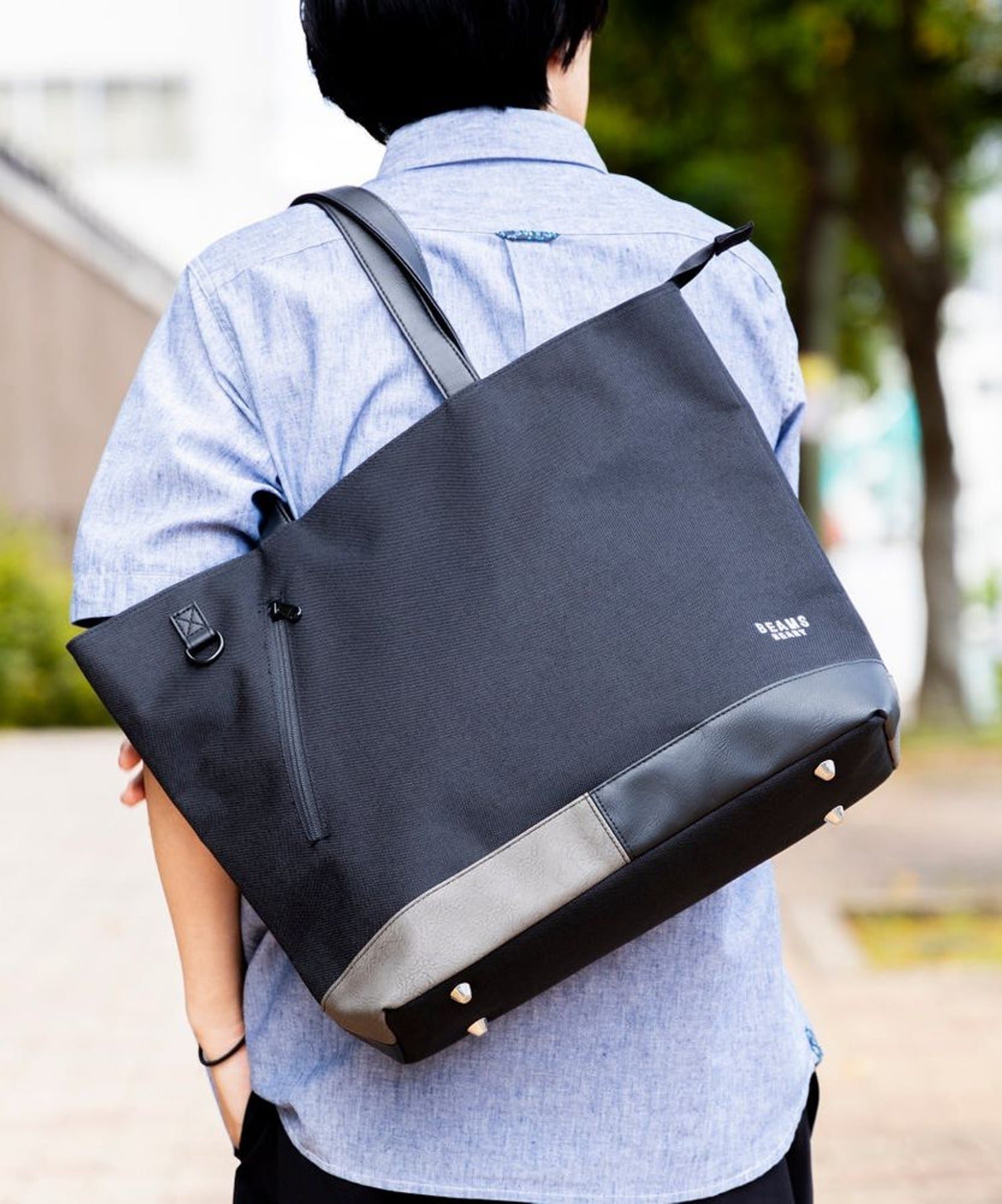 【ビームス ハート/BEAMS HEART / MEN】の合成皮革コンビ インテリア・キッズ・メンズ・レディースファッション・服の通販 founy(ファニー) 　ファッション　Fashion　メンズファッション　Fashion for Men　コンビ　Combo, Combination Style　ビジネス 仕事 通勤　Business / Work / Commuting　フェイクレザー　Faux Leather, PU Leather　ポケット　Pocket, Pocket Detail　ワーク　Workwear, Utility Style　財布　Wallet, Purse　BLACK|ID: prp329100004933821 ipo3291000000037031642