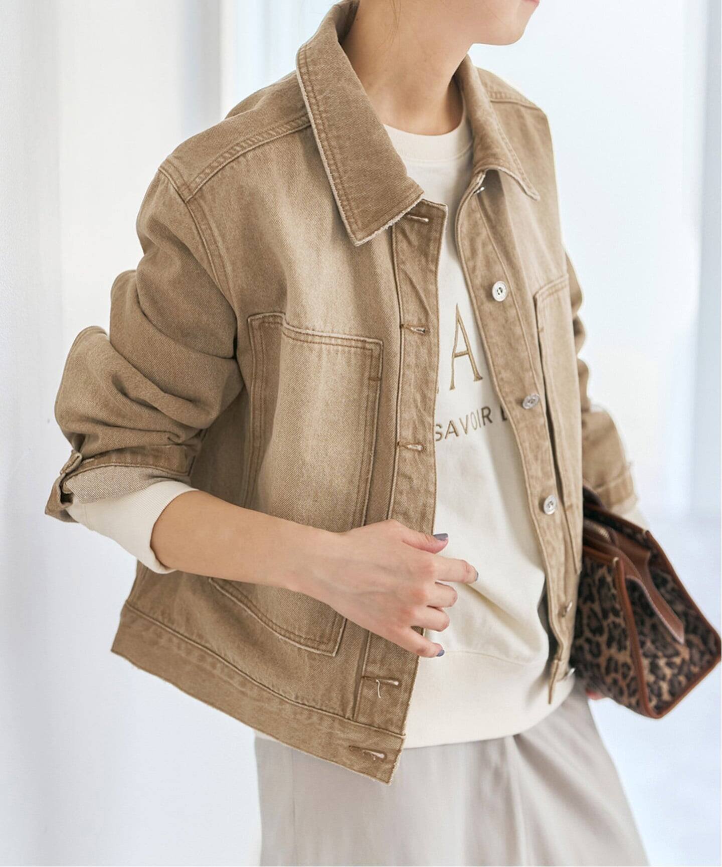 【スピック&スパン/Spick & Span】の5 1/2 M-35 JACKET インテリア・キッズ・メンズ・レディースファッション・服の通販 founy(ファニー) 　ファッション　Fashion　レディースファッション　Fashion for Women　アウター　Coat / Outerwear Collection　レディースジャケット・軽アウター　Jackets　2026年　2026　シンプル　Simple, Minimal　ジャケット　Jacket, Outerwear　デニム　Denim, Jeans Material　バランス　Balance, Style Balance　リラックス　Relax, Relaxed Fit　春　Spring　ベージュ|ID: prp329100004933829 ipo3291000000037031667