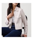 【バナナリパブリック ファクトリーストア/BANANA REPUBLIC FACTORY STORE】のBANANA REPUBLIC FACTORY STORE ヴィーガン スエード クロップド ジャケット SELENITE|ID: prp329100004933832 ipo3291000000037031677