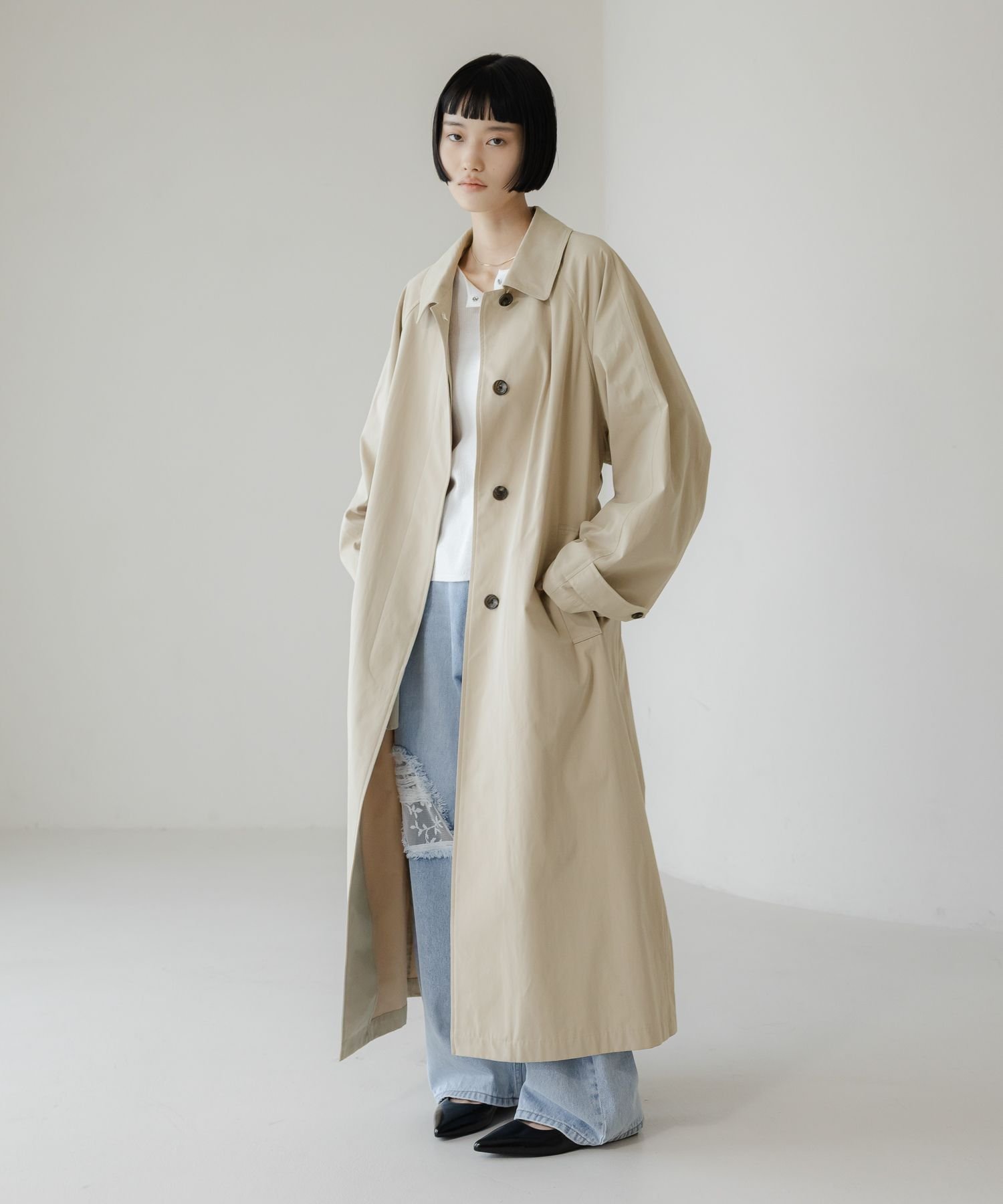 【ローリーズファーム/LOWRYS FARM】のステンカラーコート 人気、トレンドファッション・服の通販 founy(ファニー) 　ファッション　Fashion　レディースファッション　Fashion for Women　アウター　Coat / Outerwear Collection　コート・ロングコート・ピーコート　Long Coats, Peacoats & More　インナー　Innerwear　カーディガン　Cardigan, Knitwear　シンプル　Simple, Minimal　ピーチ　Peach, Soft Touch　ボトム　Bottoms, Lower Wear　ミドル　Middle Length, Mid Height　ロング　Long, Long-Length　 other-1|ID: prp329100004933835 ipo3291000000037031685