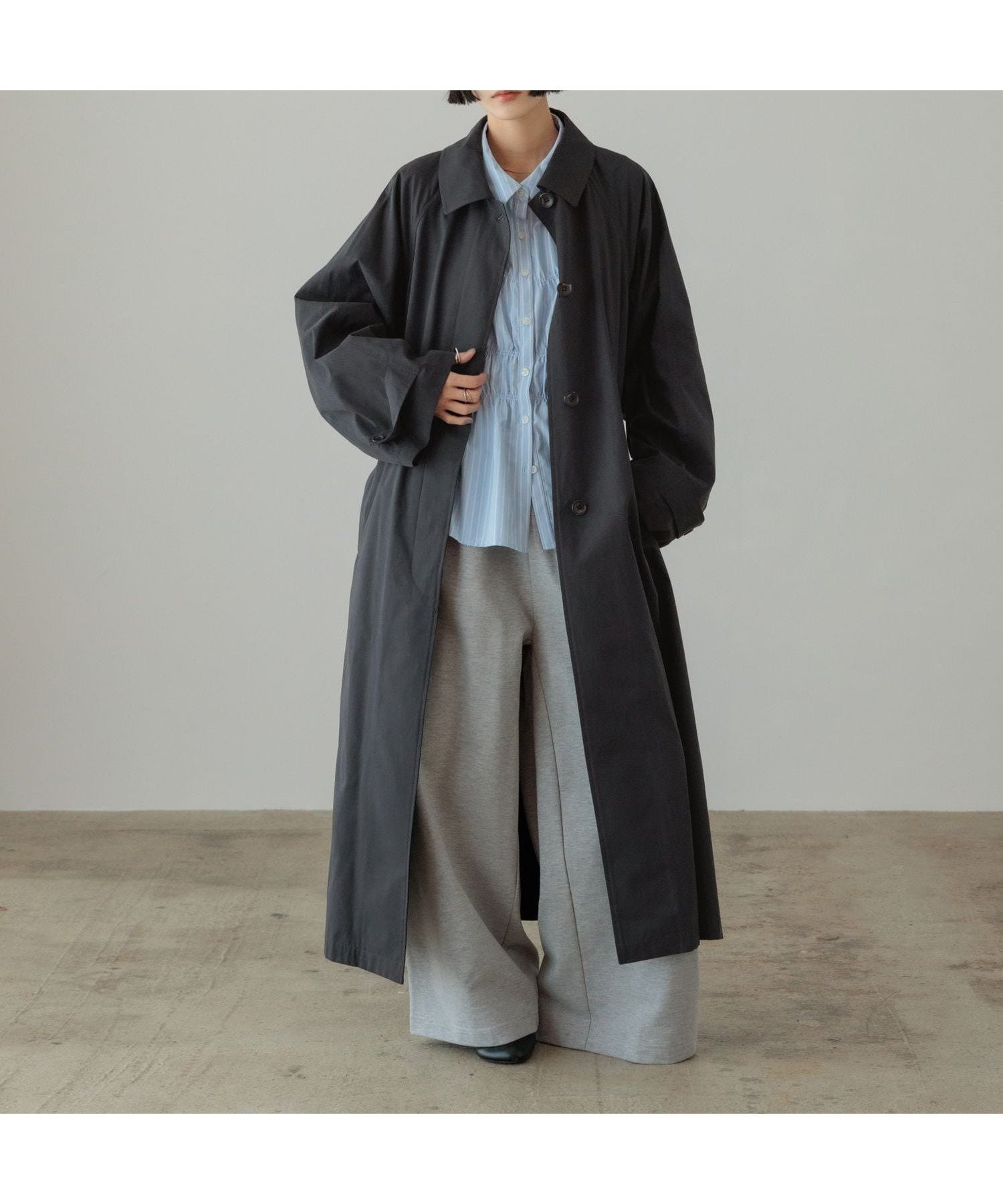 【ローリーズファーム/LOWRYS FARM】のステンカラーコート インテリア・キッズ・メンズ・レディースファッション・服の通販 founy(ファニー) 　ファッション　Fashion　レディースファッション　Fashion for Women　アウター　Coat / Outerwear Collection　コート・ロングコート・ピーコート　Long Coats, Peacoats & More　インナー　Innerwear　カーディガン　Cardigan, Knitwear　シンプル　Simple, Minimal　ピーチ　Peach, Soft Touch　ボトム　Bottoms, Lower Wear　ミドル　Middle Length, Mid Height　ロング　Long, Long-Length　ネイビー88|ID: prp329100004933835 ipo3291000000037031687